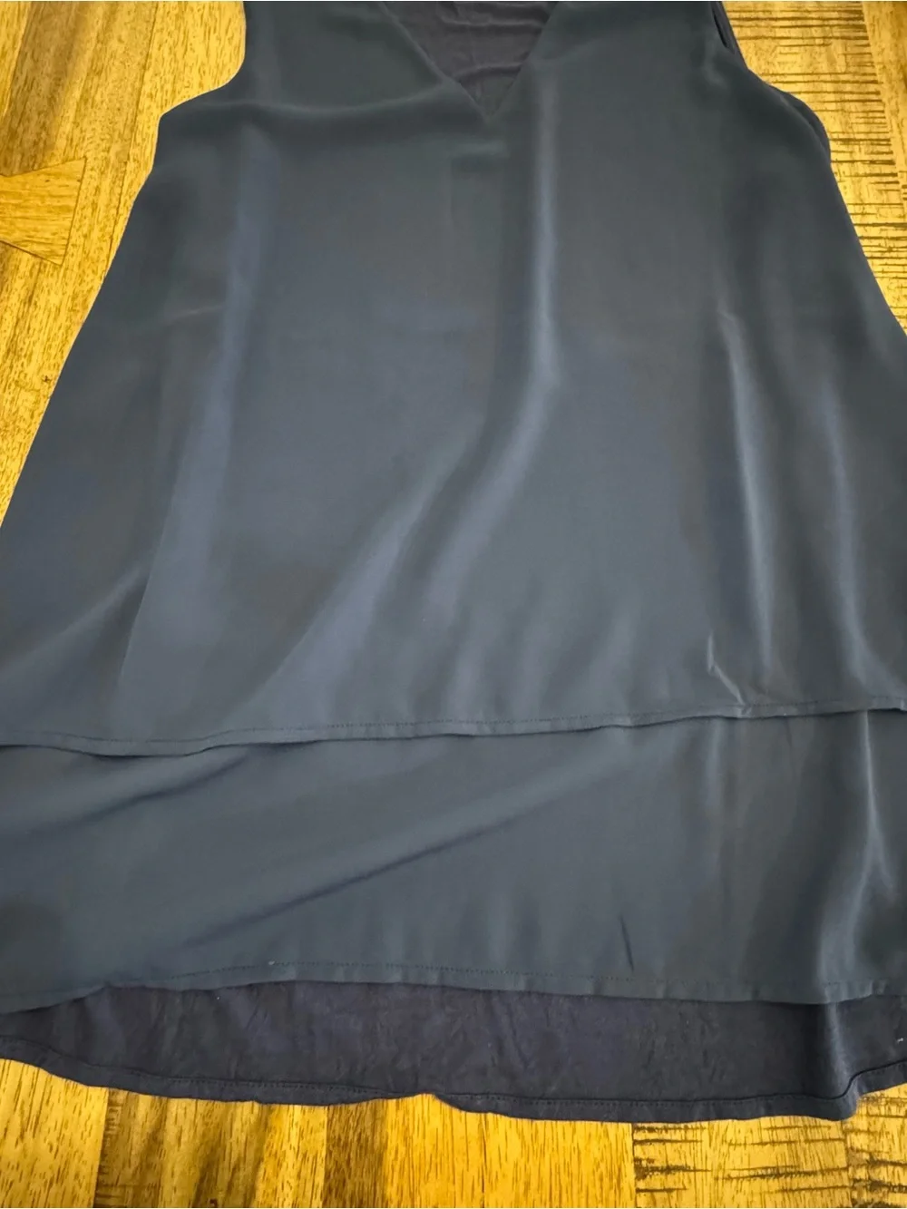 Michael Kors Navy V-Neck Layered Chiffon Camisole